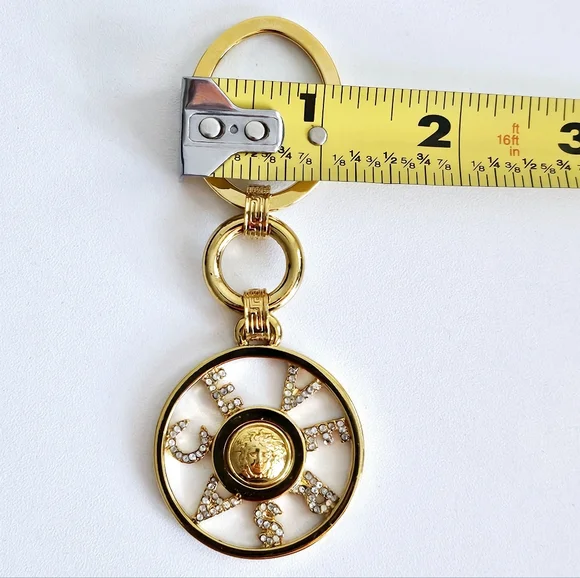 Versace Goldtone Bag Charm/Key Chain - Picture 6 of 6